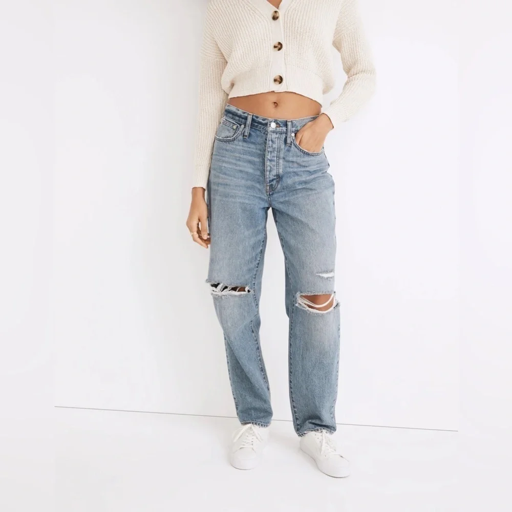 Madewell | The‎ Dadjean in Dustin Wash: Destroyed Edition Distressed Size 27/4